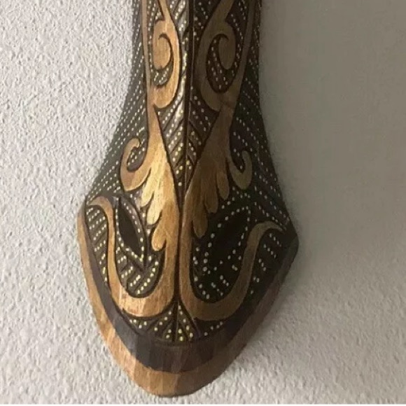 40” Tall Wood Wall Mask Giraffe Deco Safari Sculpture - Picture 2 of 5